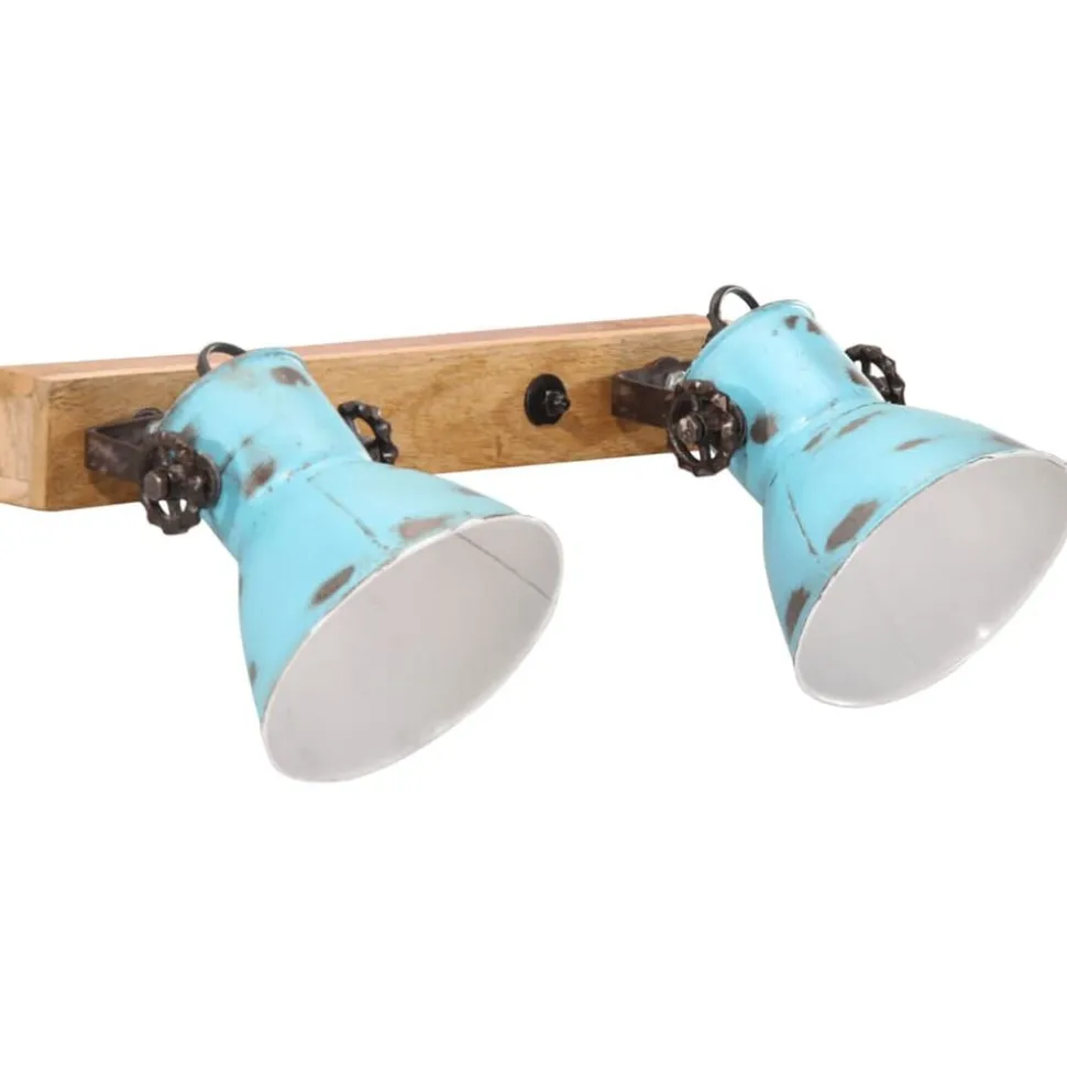 vidaXL Wandlamp 25 W E27 45x25 cm verweerd blauw