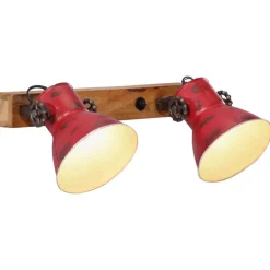 vidaXL Wandlamp 25 W E27 45x25 cm verweerd rood