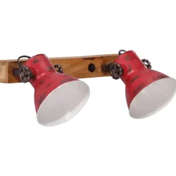 vidaXL Wandlamp 25 W E27 45x25 cm verweerd rood