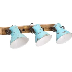 vidaXL Wandlamp 25 W E27 65x25 cm verweerd blauw