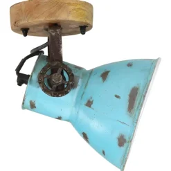 vidaXL Wandlamp 25 W E27 11,5x11,5x25 cm verweerd blauw