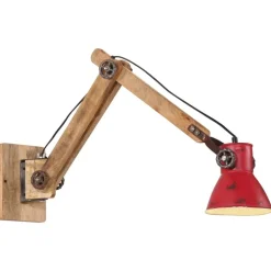 vidaXL Wandlamp 25 W E27 96x15x20 cm verweerd rood