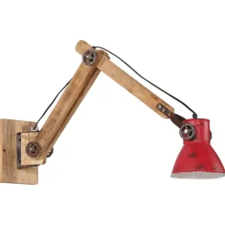 vidaXL Wandlamp 25 W E27 96x15x20 cm verweerd rood