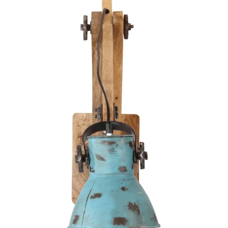 vidaXL Wandlamp 25 W E27 96x15x20 cm verweerd blauw