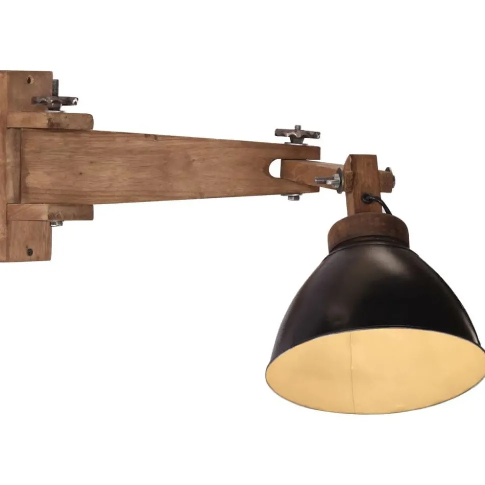 vidaXL Wandlamp 25 W E27 zwart