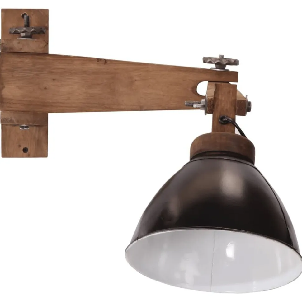 vidaXL Wandlamp 25 W E27 zwart