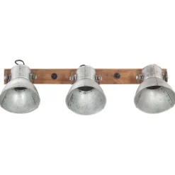 vidaXL Wandlamp industrieel E27 65x25 cm zilverkleurig