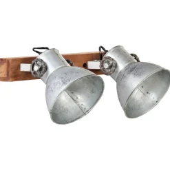 vidaXL Wandlamp industrieel E27 45x25 cm zilverkleurig