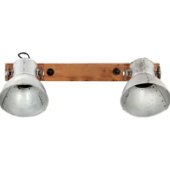 vidaXL Wandlamp industrieel E27 45x25 cm zilverkleurig