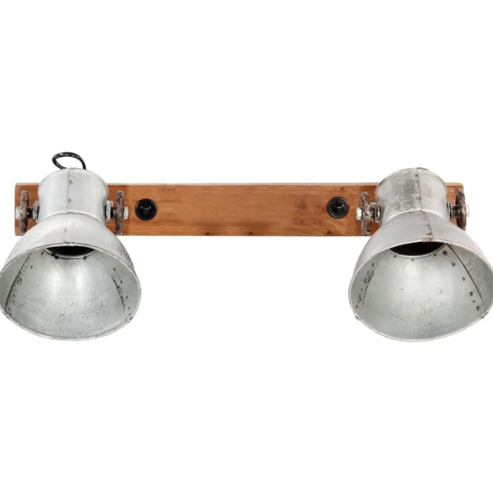 vidaXL Wandlamp industrieel E27 45x25 cm zilverkleurig