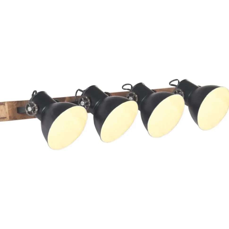 vidaXL Wandlamp industrieel E27 90x25 cm zwart