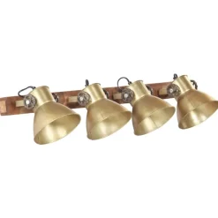 vidaXL Wandlamp industrieel E27 90x25 cm messingkleurig