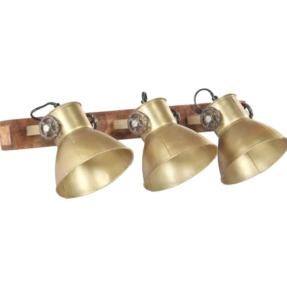 vidaXL Wandlamp industrieel E27 65x25 cm messingkleurig