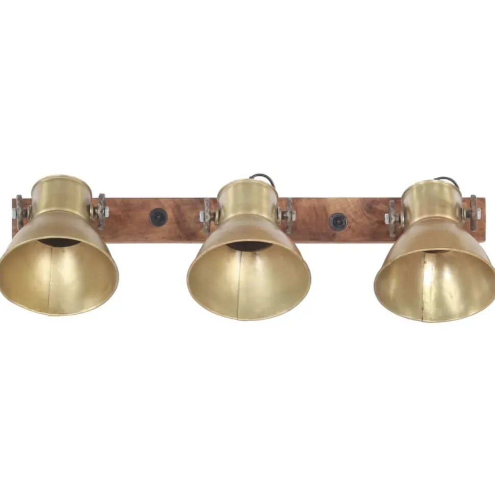 vidaXL Wandlamp industrieel E27 65x25 cm messingkleurig