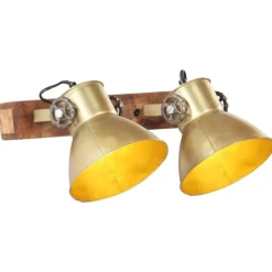 vidaXL Wandlamp industrieel E27 45x25 cm messingkleurig