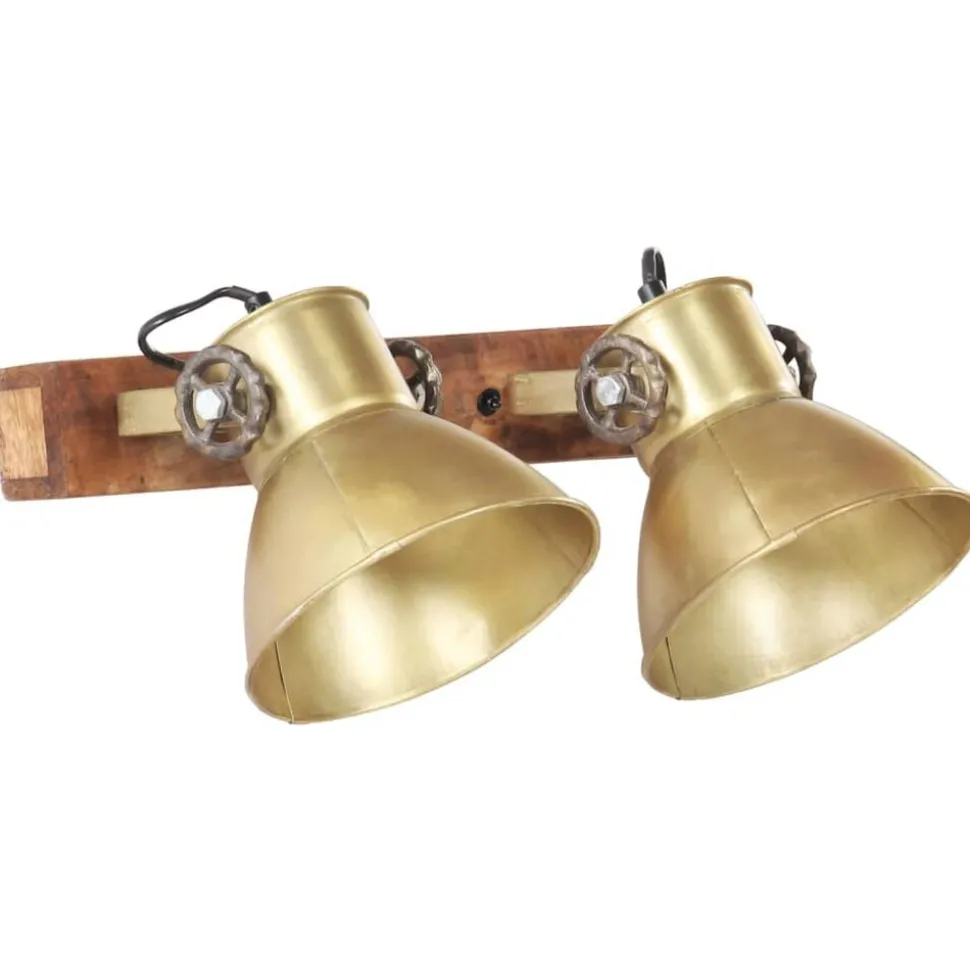 vidaXL Wandlamp industrieel E27 45x25 cm messingkleurig