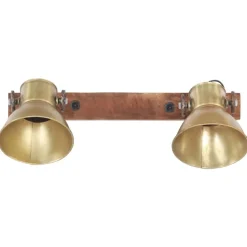 vidaXL Wandlamp industrieel E27 45x25 cm messingkleurig