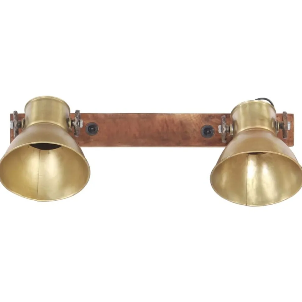 vidaXL Wandlamp industrieel E27 45x25 cm messingkleurig