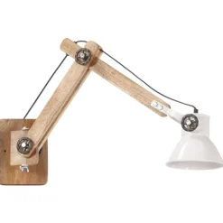 vidaXL Wandlamp industrieel rond E27 wit
