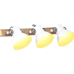 vidaXL Wandlamp industrieel E27 65x25 cm wit