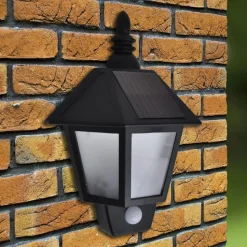vidaXL Wandlamp solar met bewegingsensor 2 st