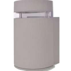 vidaXL Wandlamp voor buiten halfrond grijs aluminium
