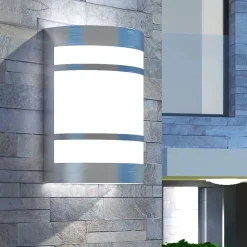 vidaXL Wandlamp voor buiten licht roestvrij staal