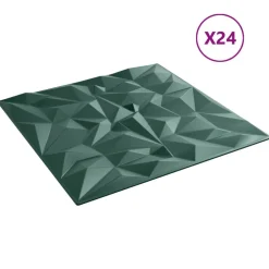 vidaXL Wandpanelen 24 pcs Amethist Groen 50 x 50 cm XPS Schuim
