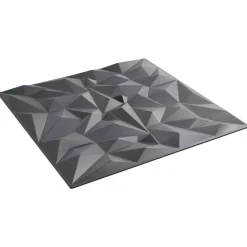 vidaXL Wandpanelen 12 pcs Amethist Grijs 50 x 50 cm XPS Schuim
