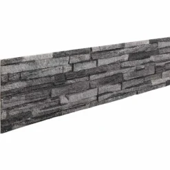 vidaXL Wandpanelen 10 pcs Antraciet 100 x 25 cm EPS-schuim