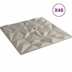 vidaXL Wandpanelen 48 pcs Amethist Beton 50 x 50 cm XPS Schuim