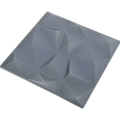 vidaXL Wandpanelen 24 pcs Diamant Grijs 50 x 50 cm XPS Schuim
