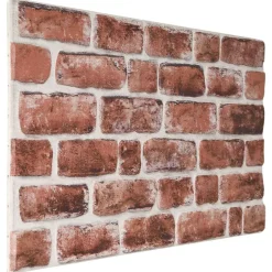 vidaXL Wandpanelen 10 pcs Donkerbruin en Wit 100 x 50 cm EPS-schuim