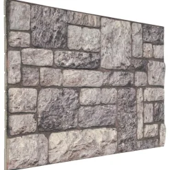 vidaXL Wandpanelen 10 pcs Grijs en Wit 100 x 50 cm EPS-schuim