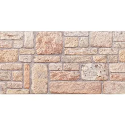 vidaXL Wandpanelen 10 pcs Lichtbruin en wit 100 x 50 cm EPS-schuim