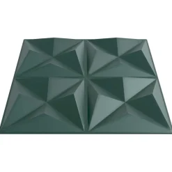 vidaXL Wandpanelen 48 pcs Origami Groen 50 x 50 cm XPS Schuim