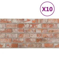vidaXL Wandpanelen 10 pcs Oranje 100 x 50 cm EPS-schuim