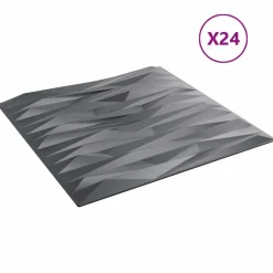 vidaXL Wandpanelen 24 pcs Stone Grey 50 x 50 cm XPS Schuim