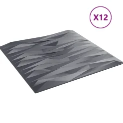 vidaXL Wandpanelen 12 pcs Stone Grey 50 x 50 cm XPS Schuim