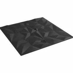 vidaXL Wandpanelen 48 pcs Zwart 50 x 50 cm XPS Schuim