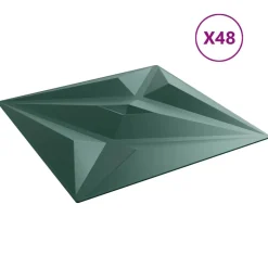 vidaXL Wandpanelen Ster 48 pcs Ster Groen 50 x 50 cm XPS Schuim
