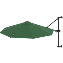 vidaXL Wandparasol met metalen paal 300 cm groen