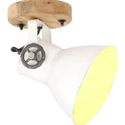 vidaXL Wand-/plafondlampen industrieel 2 st E27 20x25 cm wit
