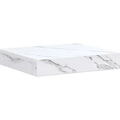 vidaXL Wandplank met opslag Wit Marmer 23 x 23,5 x 4 cm Bewerkt hout