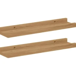 vidaXL Wandplank met plank 2 pcs Bruin 40 x 9 x 3 cm Bewerkt hout