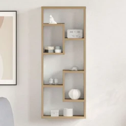 vidaXL Wandplank 36x16x90 cm bewerkt hout artisanaal eikenkleurig