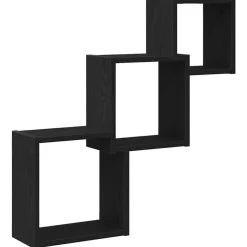 vidaXL Wandplanken kubus 68x15x68cm bewerkt hout zwart eikenkleur
