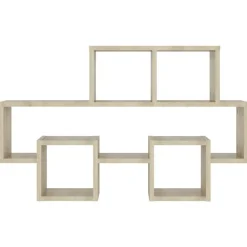 vidaXL Wandschap auto-vormig 82x15x51 cm bewerkt hout sonoma eiken