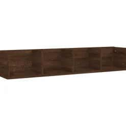 vidaXL Wandschap CD 100x18x18 cm bewerkt hout bruin eikenkleur