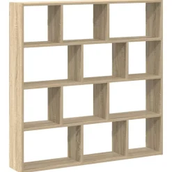 vidaXL Wandschap kubus 12 vakken bewerkt hout sonoma eikenkleurig